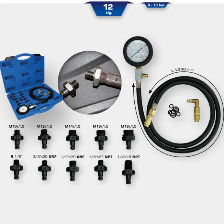 Coffret de contrôle de pression d'huile 12pcs BRILLIANT TOOLS - BT581450