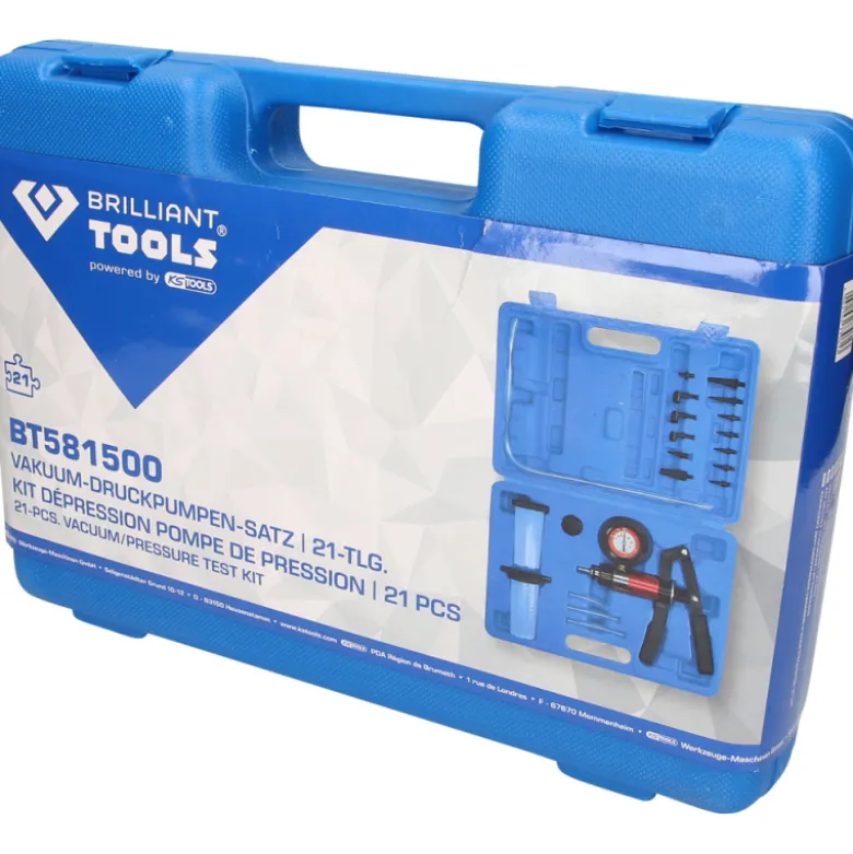 Coffret de contrôle par dépression 21pcs BRILLIANT TOOLS - BT581500