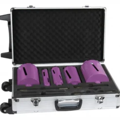 Coffret de couronnes diamantées (D 32 - 52 - 67 - 112 - 132 mm / Raccord R 1/2) SIDAMO 11101515