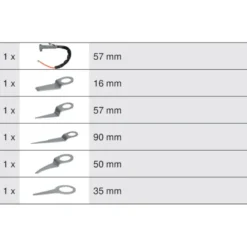 Coffret de couteau à pare brise pneumatique 6 pièces KS TOOLS 140.2219