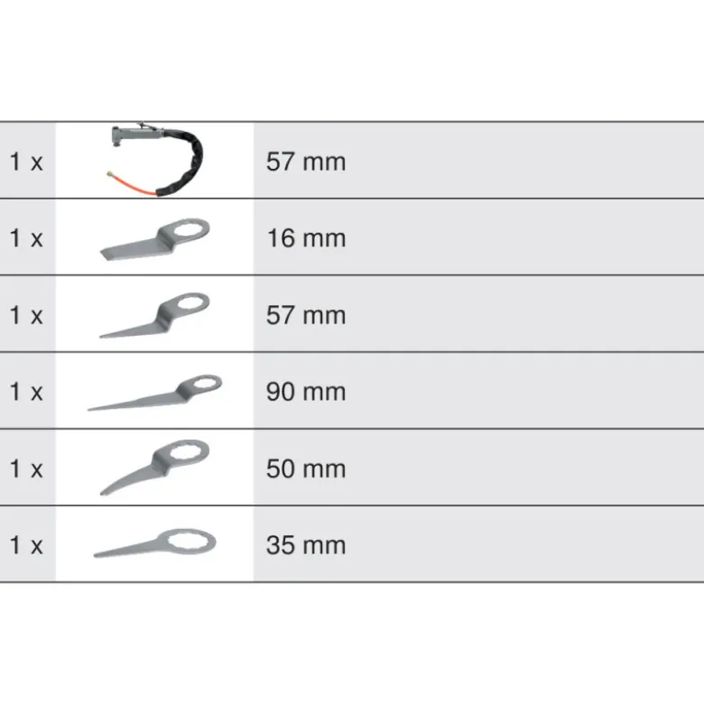 Coffret de couteau à pare brise pneumatique 6 pièces KS TOOLS 140.2219