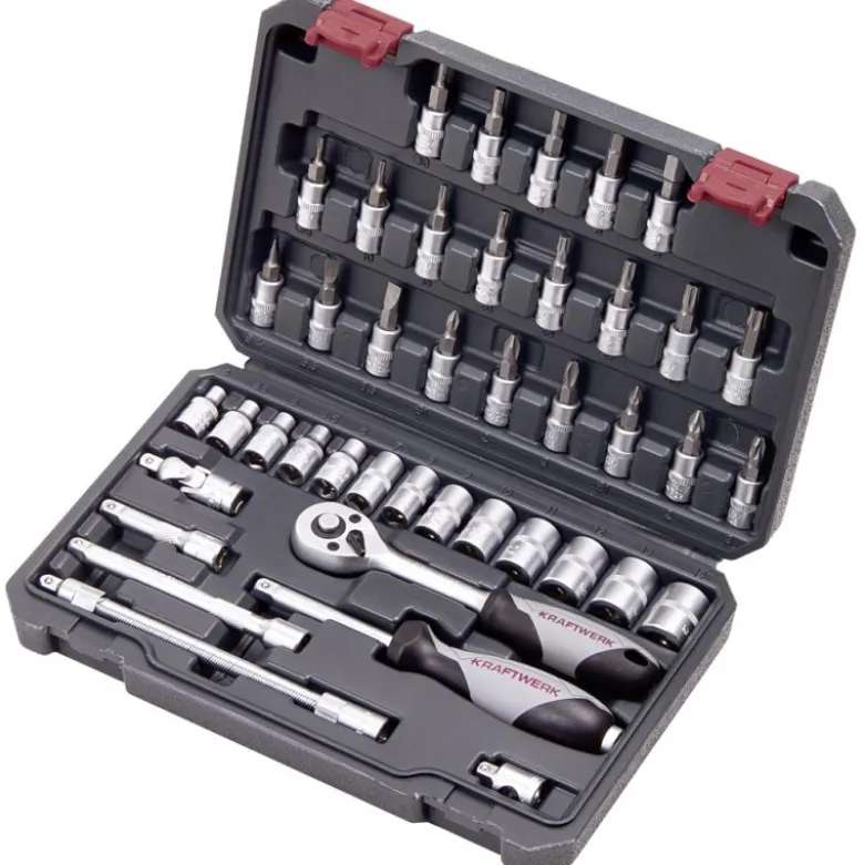 Coffret de douilles Basic line, 1/4", 42 pièces KRAFTWERK 204.101.000