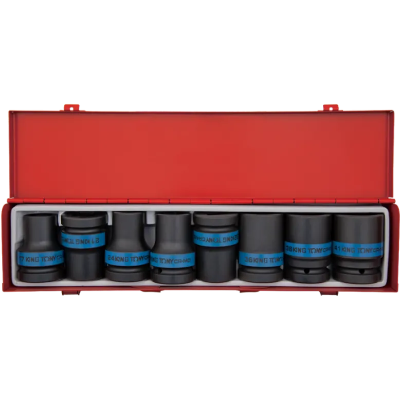 Coffret De Douilles 1" Choc Fine 8 Pièces King Tony - 8408MP