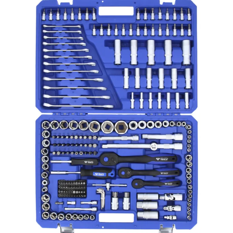 Coffret de douilles cliquets et clés mixtes 206pcs BRILLIANT TOOLS - BT023216