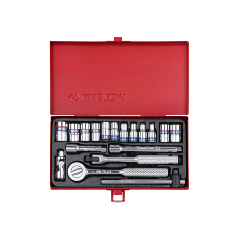 Coffret De Douilles Et Accessoires 1/4" 6 Pans 12 Pièces King Tony - 2518MR01