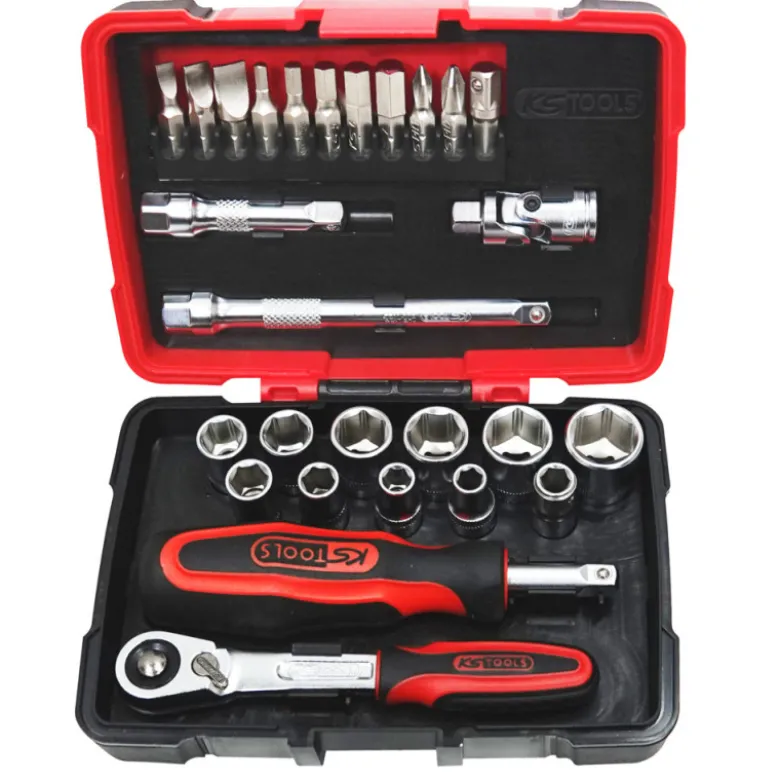 Coffret de douilles et accessoires ULTIMATE® 1/4'', 27 pièces KS Tools 922.0626