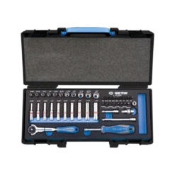 Coffret De Douilles Et Accessoires 1/4" 12 Pans Evawave - 44 Pièces King Tony - 2044SRE