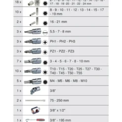 Coffret de douilles et accessoires ULTIMATE 3/8", 66 pièces KS TOOLS 922.0666