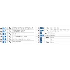 Coffret de douilles et cliquets 3/8'' 61 pcs BRILLIANT TOOLS - BT021061
