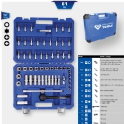 Coffret de douilles et cliquets 3/8'' 61 pcs BRILLIANT TOOLS - BT021061