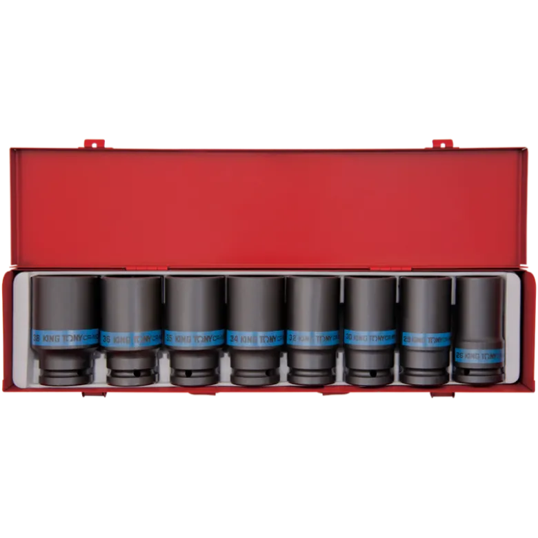Coffret De 8 Douilles Longues À Choc 3/4" King Tony - 6410MP
