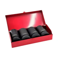 Coffret de douilles longues à chocs 1" - 27 à 33 mm - 4 pcs Airoutil - DC1004L