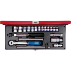 Coffret De Douilles 3/8" 6 Pans 20 Pièces De 6 À 22Mm King Tony - 3520MR03