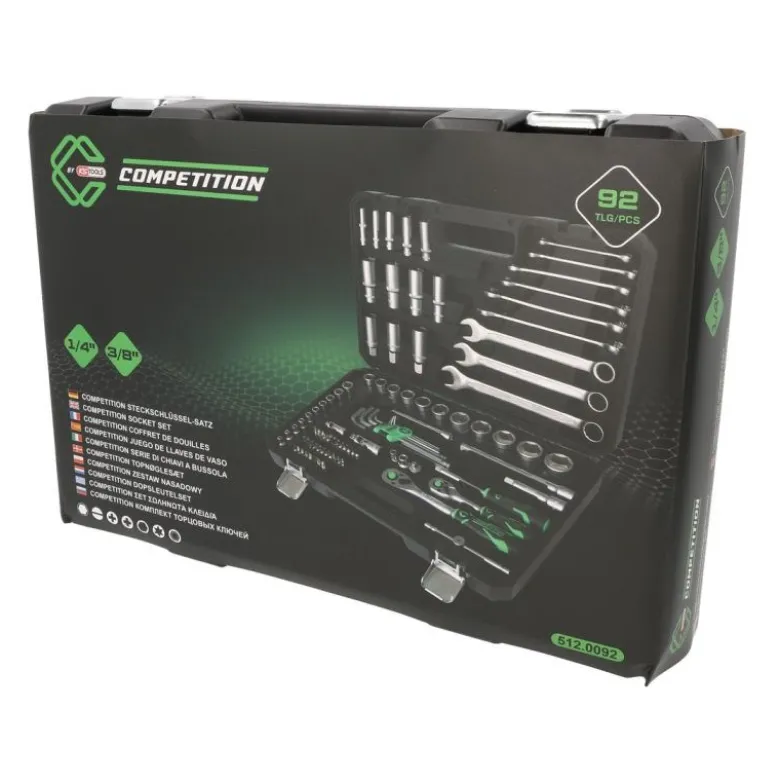 Coffret de douilles 1/4"+3/8" 91pcs COMPETITION - 512.0092