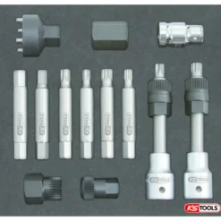 Coffret de douilles spéciales pour poulies débrayables d’alternateurs KS TOOLS 150.3100
