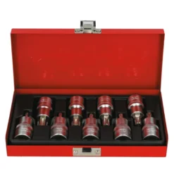 Coffret de 9 douilles tournevis ULTIMATE 1/2" TORX percé KS TOOLS 922.1802