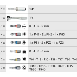 Coffret d'embouts de vissage code couleur 33 pièces KS TOOLS 918.3010