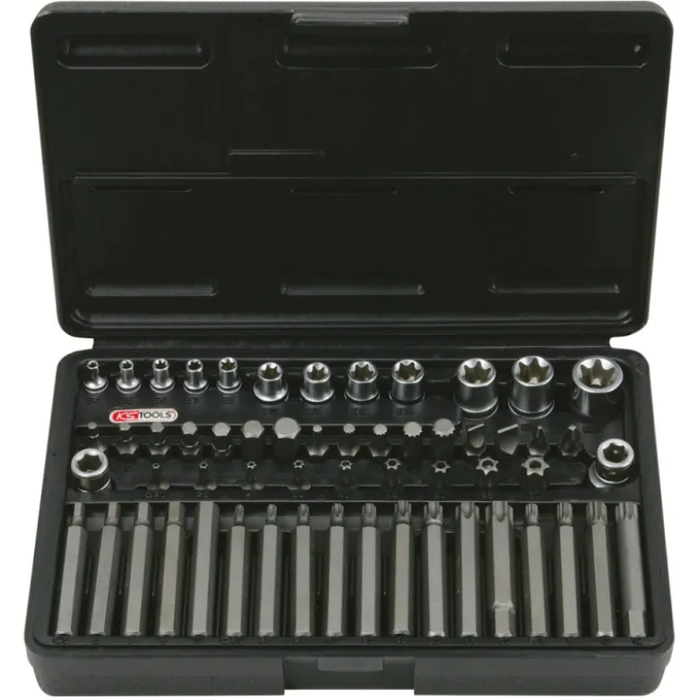 Coffret d'embouts et de douilles 57 pièces 1/4" 3/8" 1/2" KS TOOLS 922.4305
