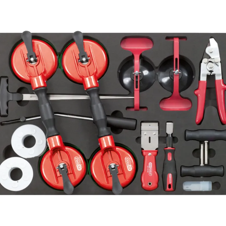 Coffret de réparation de pare brise 13 pièces KS TOOLS 140.1065