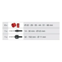 Coffret de 6 scies cloches HSS Bi-Métal KS TOOLS - 129.5550