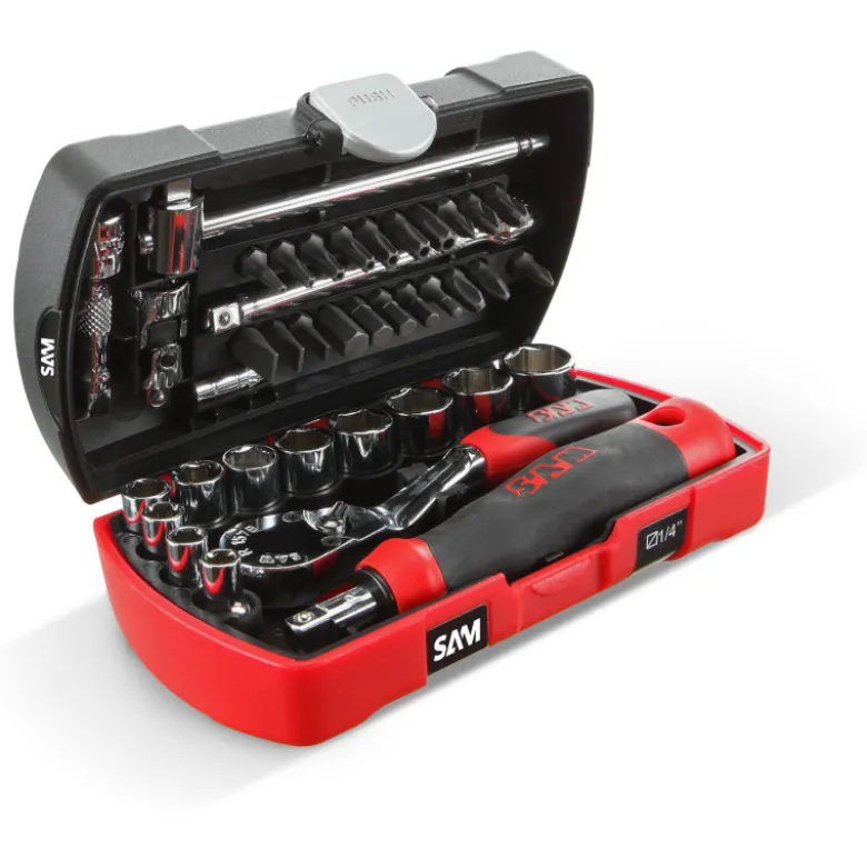 Coffret 39 Douilles Et Accessoires + Pince Multifonction SAM Outillage - POCKET-RJ