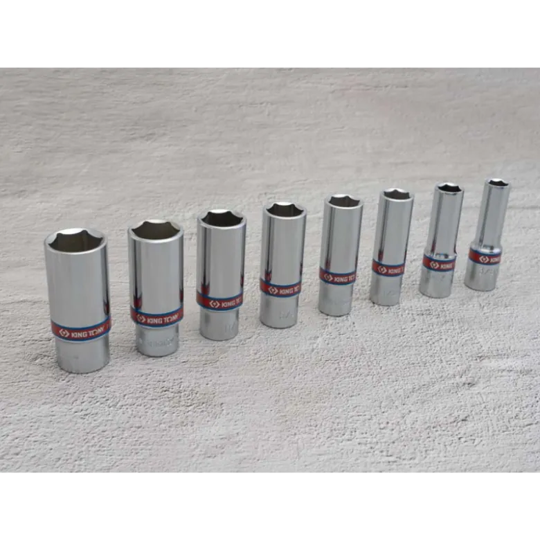 Coffret 3/8" Douilles Longues 8 Pcs en Pouces King Tony - 3508SR
