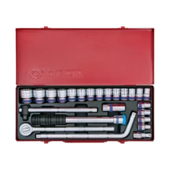 Coffret 1/2" Douilles 24 Pcs, 12 Pans King Tony - 4024MR