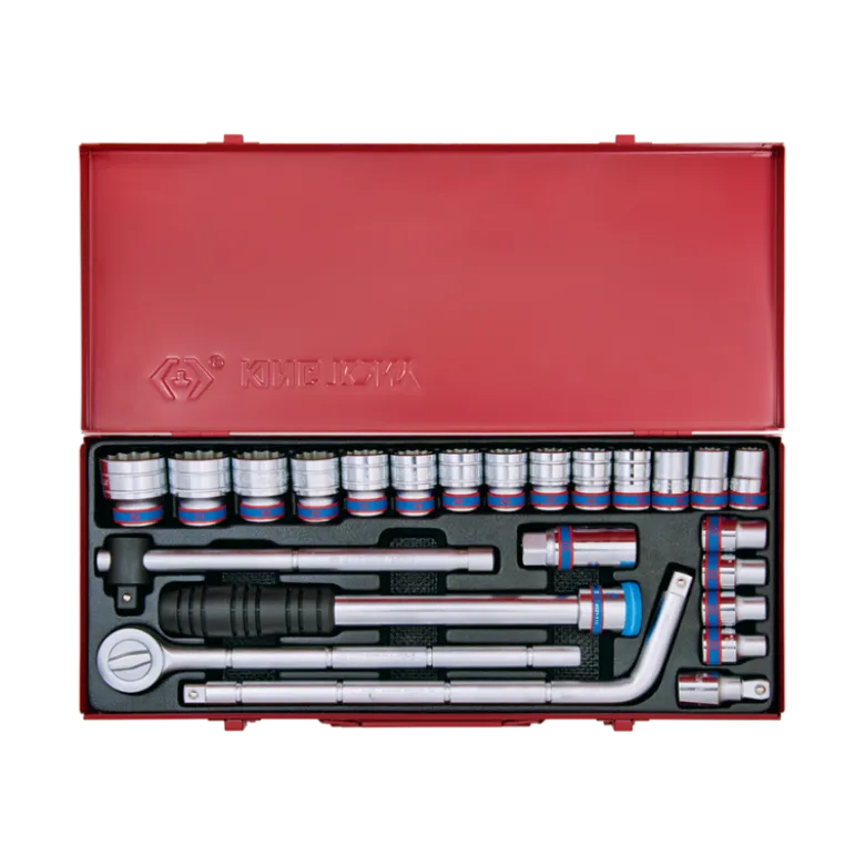Coffret 1/2" Douilles 24 Pcs, 12 Pans King Tony - 4024MR