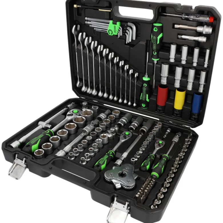 Coffret d'outillage 1/4"+3/8"+1/2" 132pcs spécial automobile COMPETITION - 512.0132