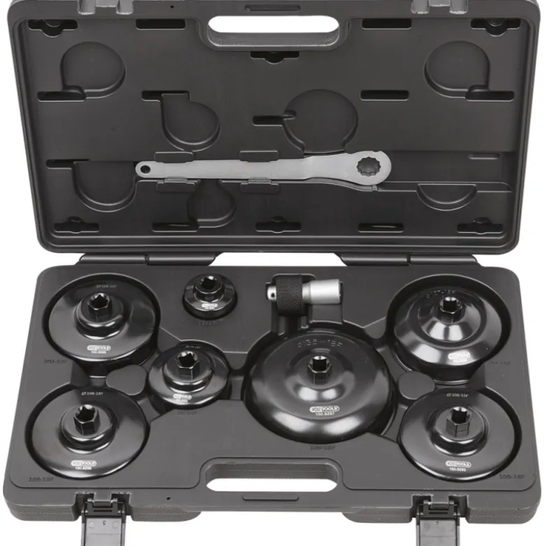 Coffret 9 pièces de cloches pour filtre à huile KS TOOLS 150.9290