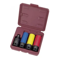 Coffret 4 Pièces de douilles à chocs 1/2" et Cardan pour jantes alu. KRAFTWERK 3083