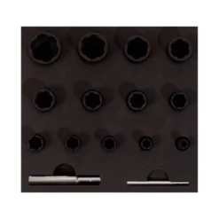 Coffret 15 pièces d'extracteurs à spirales pour écrous et tête de vis KS TOOLS 913.1460