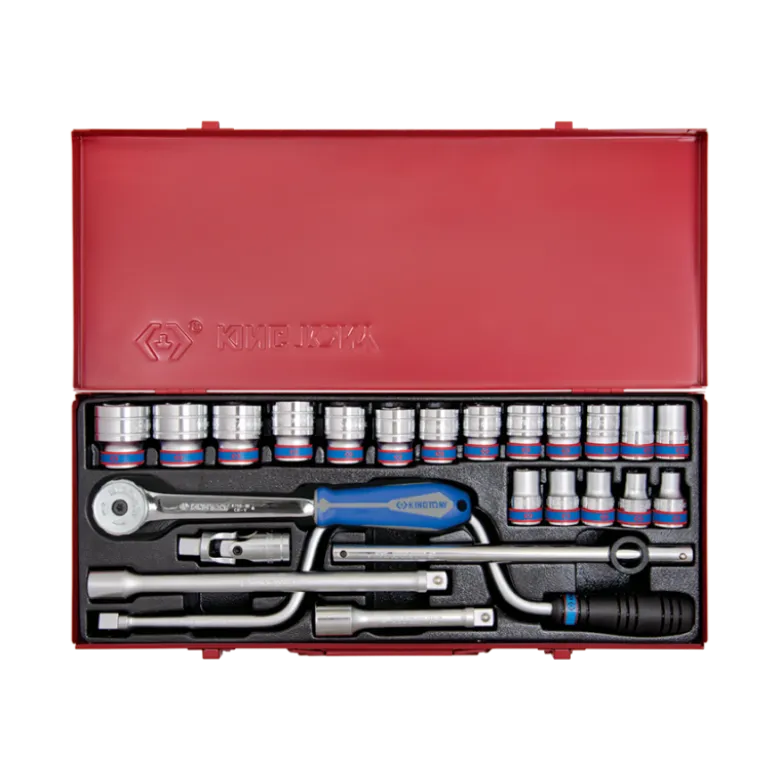 Coffret 1/2" 24 Pièces Douilles + Accessoires 10 À 32Mm King Tony - 4325MR03