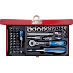Coffret 1/4" 51 Pièces Douilles Et Embouts King Tony - 2551MR03