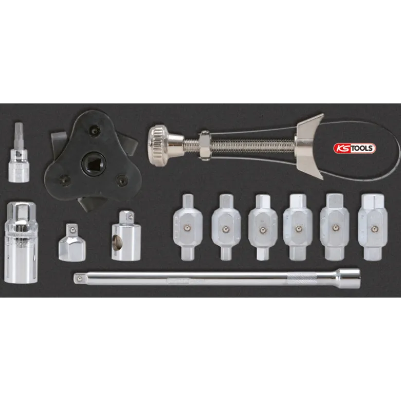 Composition d'outils de service rapide 5 tiroirs pour servante, 283 pièces KS TOOLS 714.0283
