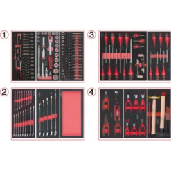 Composition d'outils 4 tiroirs pour servante, 241 pièces KS TOOLS 714.0241