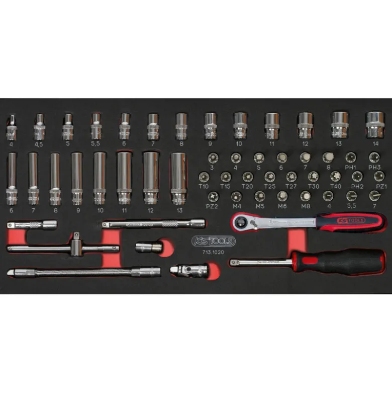 Composition d'outils 4 tiroirs pour servante, 241 pièces KS TOOLS 714.0241