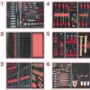 Composition d'outils 6 tiroirs pour servante, 429 pièces KS TOOLS 714.0425