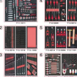 Composition d'outils 6 tiroirs pour servante, 429 pièces KS TOOLS 714.0425
