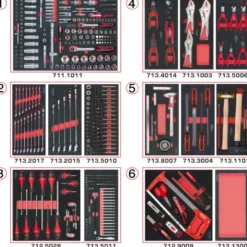 Composition d'outils 6 tiroirs pour servante, 455 pièces KS TOOLS 714.0452