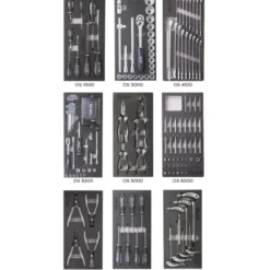 Composition 9 inserts 3 tiroirs 172 outils CLAS EG 4205
