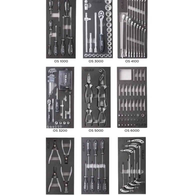 Composition 9 inserts 3 tiroirs 172 outils CLAS EG 4205