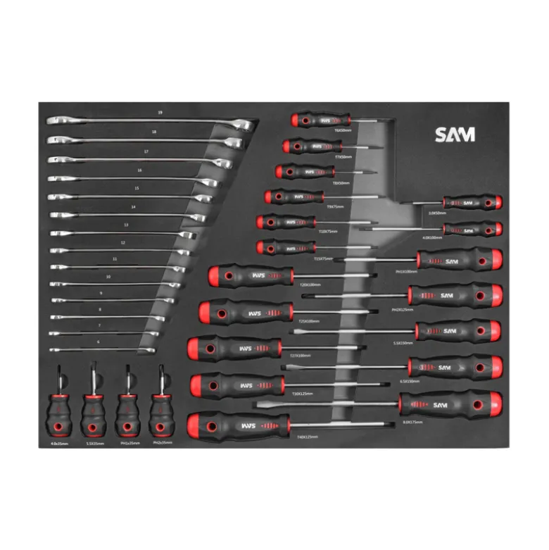 Composition travaux publics 255 outils en module mousse SAM - CPP-255MM