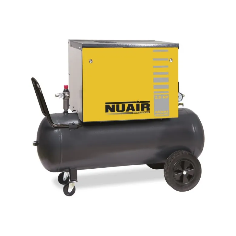 Compresseur d'air à piston insonorisé 2 CV, 100 L NUAIR 142400NU