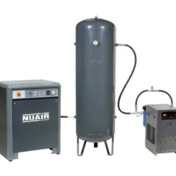 Compresseur d'air à piston insonorisé marche lente 7.5 CV, 500 L, 400 tri, avec sécheur NUAIR 104230MDNU