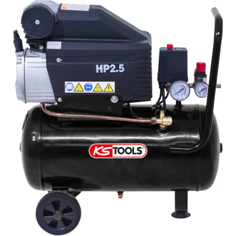 Compresseur d'air à piston 25L 8 bars 2.5 cv 220V KS TOOLS 165.0802