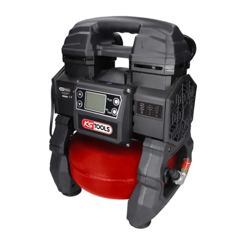 Compresseur d'air portatif silencieux 5L 9Bars 18V sans fil sans batterie ni chargeur KS TOOLS - 165.0816F
