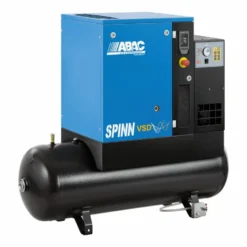 Compresseur d'air rotatif à vis silencieux, vitesse variable, 45m3/h, 7,5Cv, 400v Tri, 10bar, 200L sécheur ABAC - 4152060823