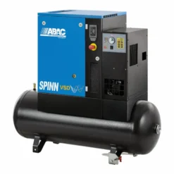 Compresseur d'air rotatif à vis silencieux, vitesse variable, 45m3/h, 7,5Cv, 400v Tri, 10bar, 200L sécheur ABAC - 4152060823