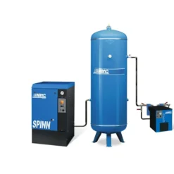 Compresseur d'air rotatif à vis ensemble complet 500L 7.5Cv 10Bar Avec sécheur d'air Série SPINN ABAC - COMPLET SPINN C43 0710